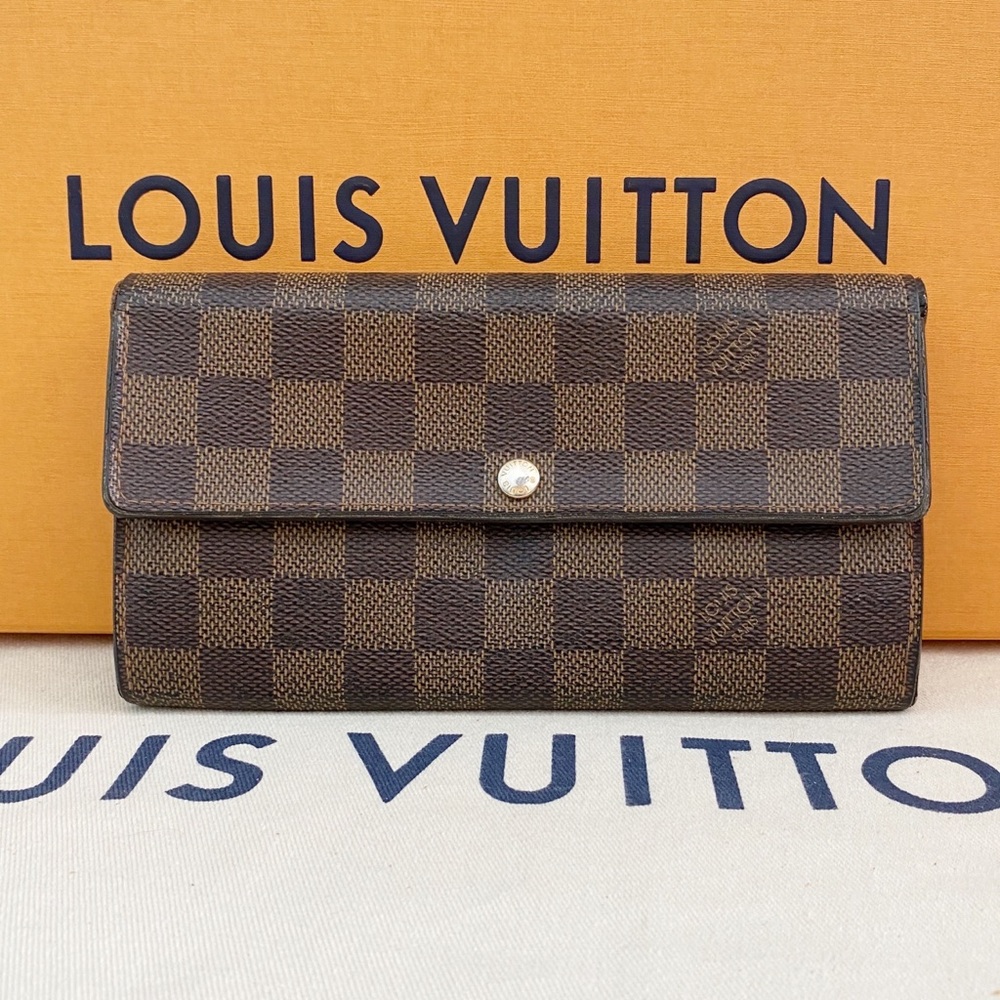 💎✨SARAH WALLET✨💎 Damier Ebene Louis Vuitton Auth